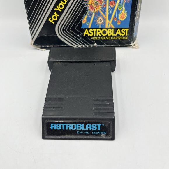 Astroblast (Atari 2600, 1982) – Complete in Box – Vintage Shooter by M Network - Picture 2 of 8